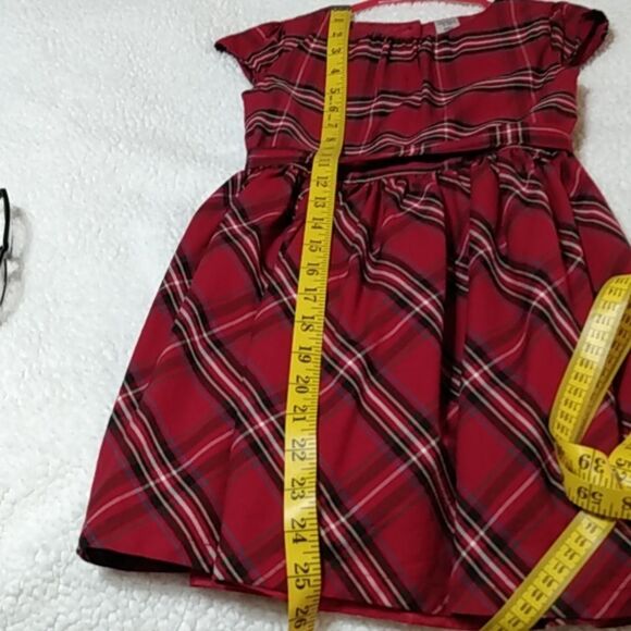 Red Plaid Dress w/ detached tie belt by Carter's kid - Picture 7 of 8